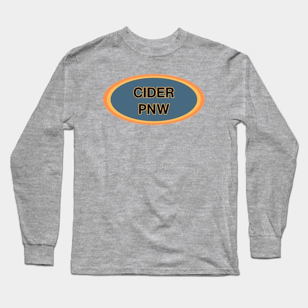 Cider Pacific Northwest! Retro Vintage Cloudy PNW Decal Style Long Sleeve T-Shirt by SwagOMart